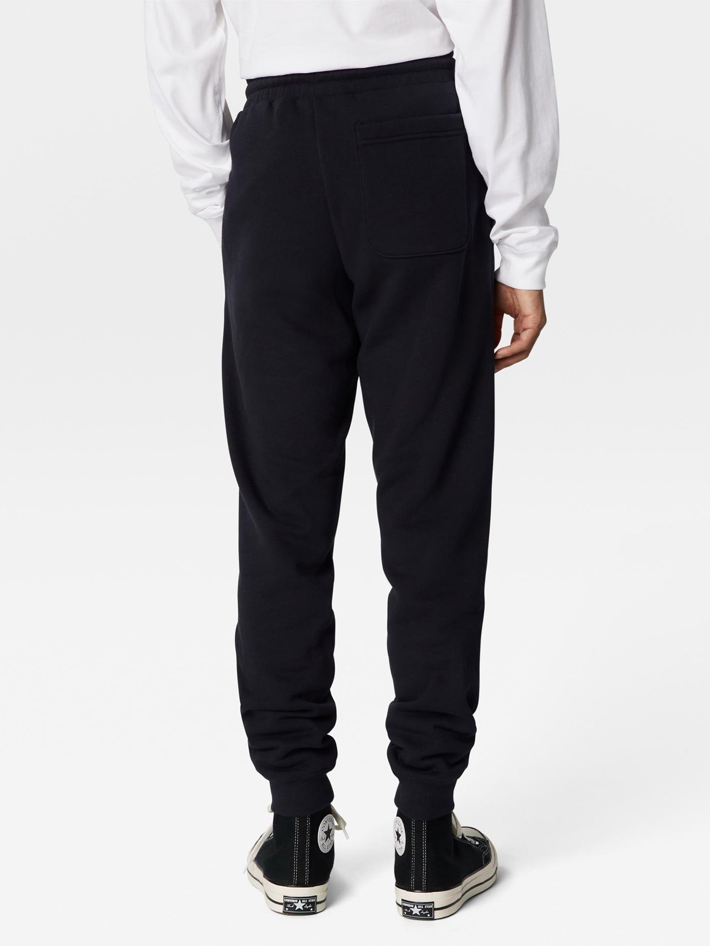 Converse Small Patch Embroidered Fleece Pants - Black