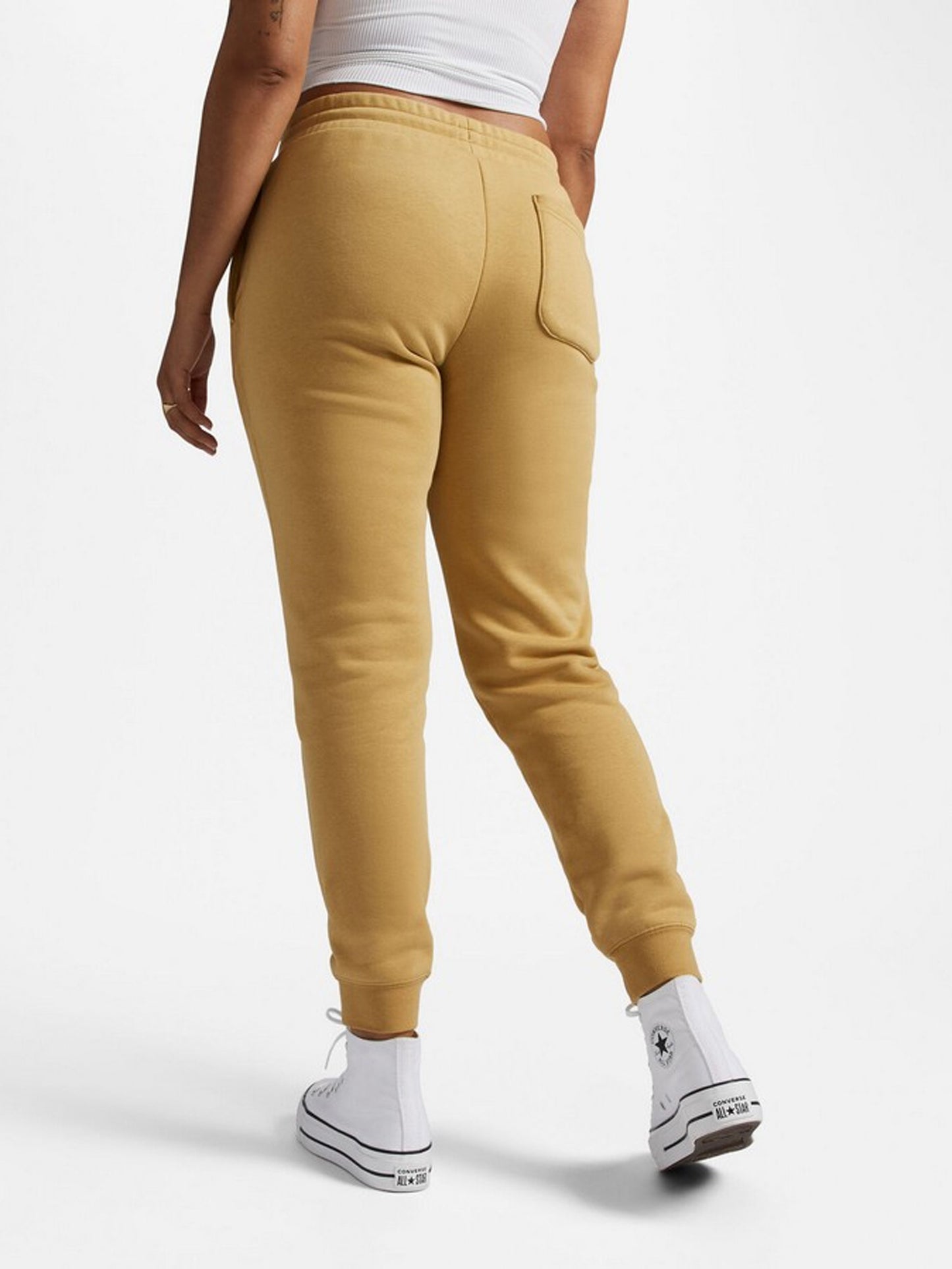 Converse Small Patch Embroidered Fleece Pants - Beige