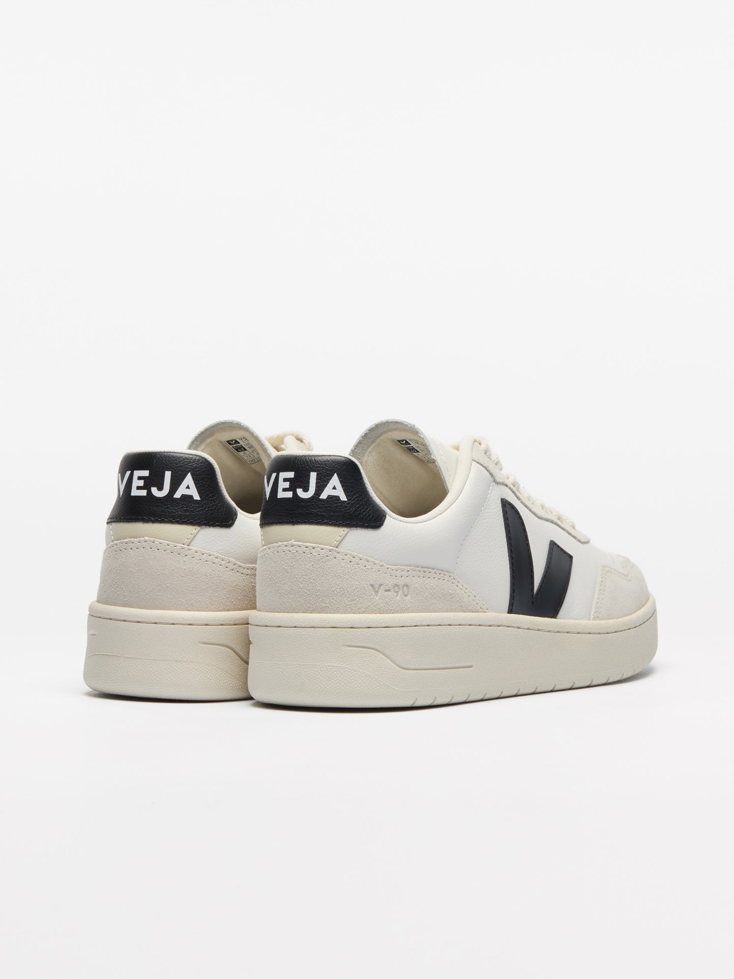 V-90 Leather White Black