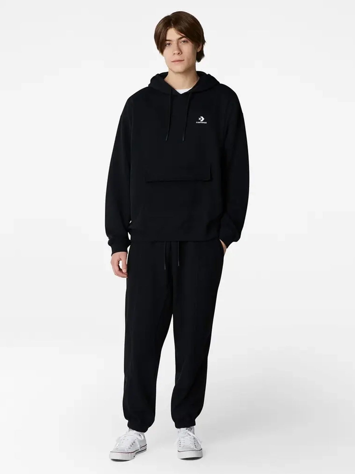Converse Big Pocket Hoodie - Black