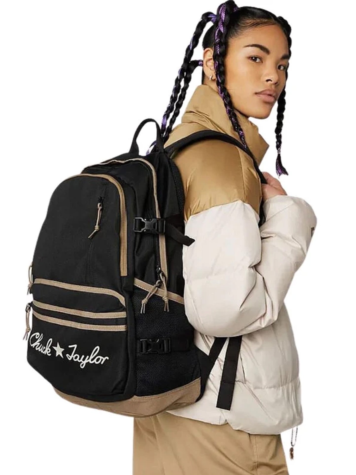 Converse Straight Edge Large Logo Backpack - Black