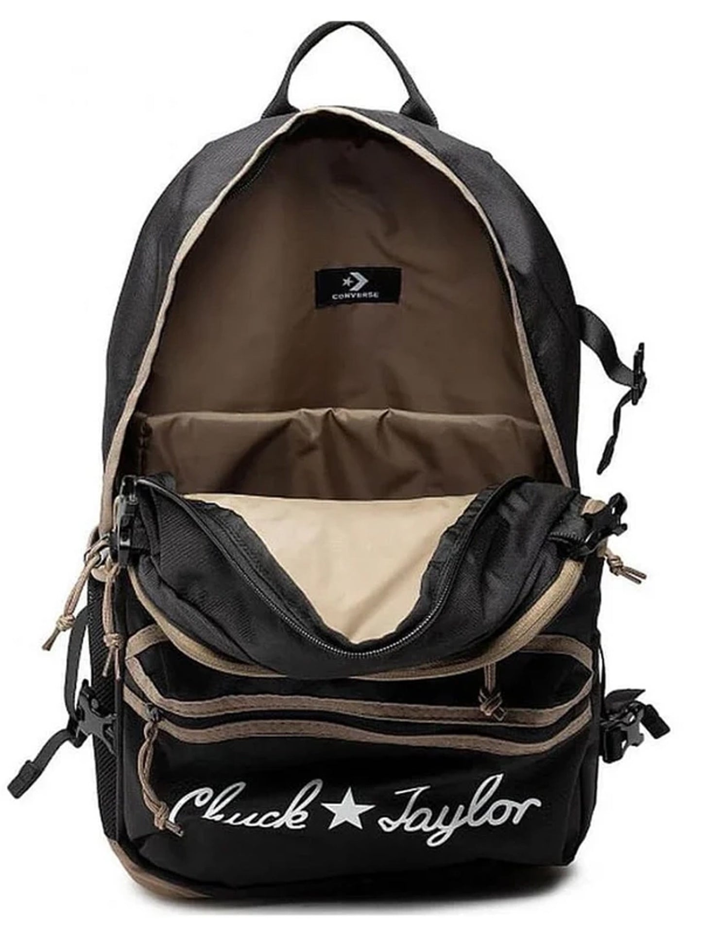 Converse Straight Edge Large Logo Backpack - Black