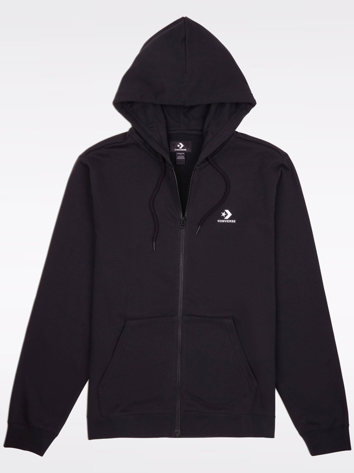 Converse Embroidered Full Zip Hoodie - Black