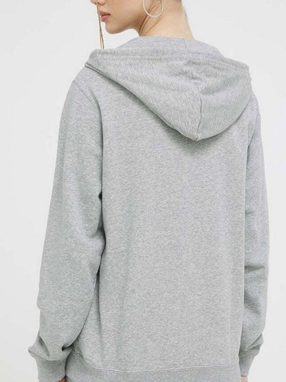 Converse Embroidered Full Zip Hoodie - Grey