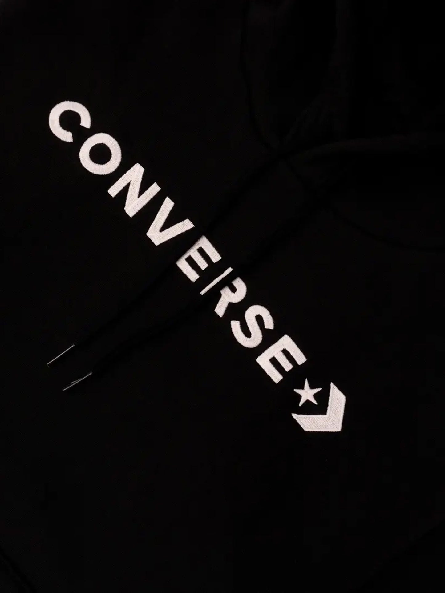 Converse Wordmark Oversized Fleece Hoodie - Black