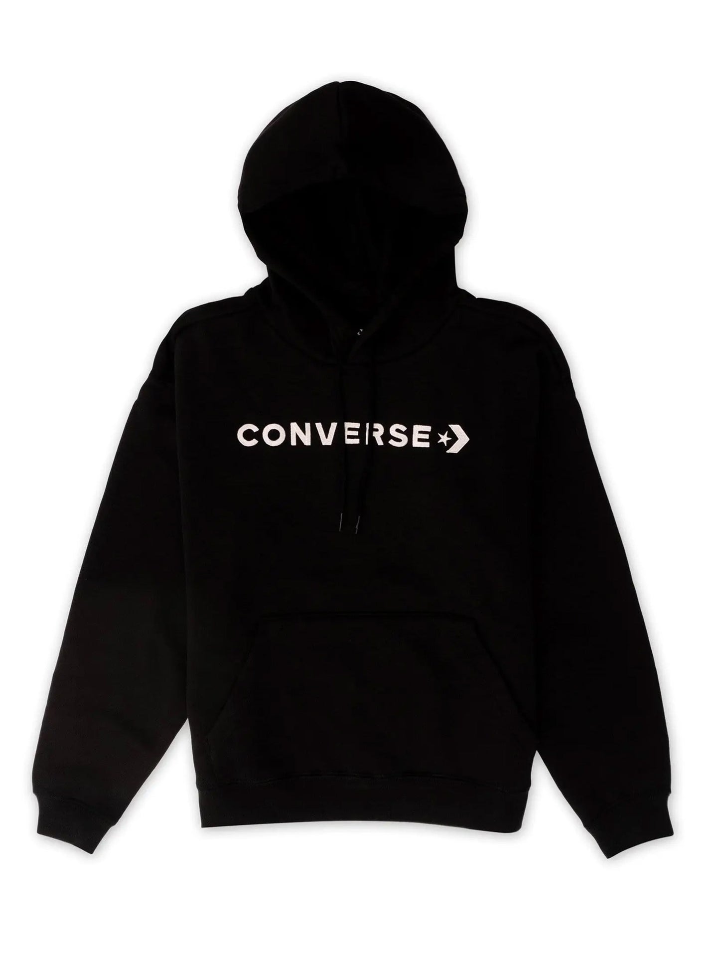 Converse Wordmark Oversized Fleece Hoodie - Black