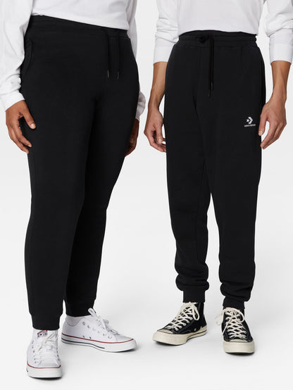 Converse Small Patch Embroidered Fleece Pants - Black