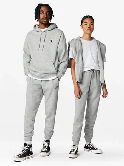 Converse Small Patch Embroidered Fleece Pants - Grey