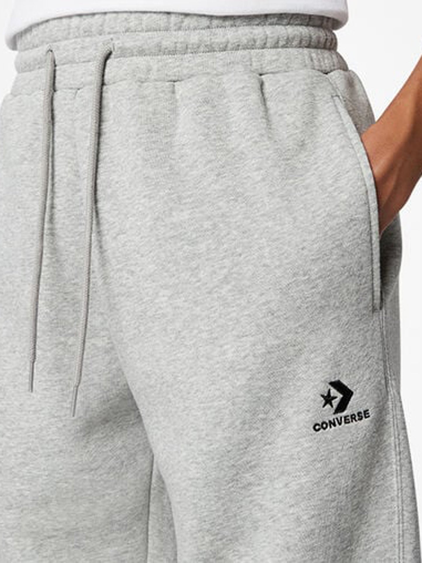 Converse Small Patch Embroidered Fleece Pants - Grey