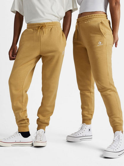 Converse Small Patch Embroidered Fleece Pants - Beige