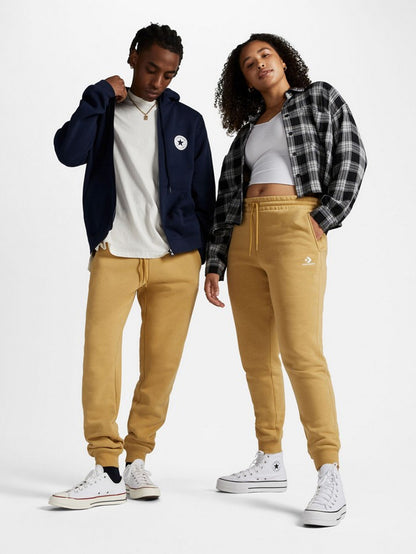 Converse Small Patch Embroidered Fleece Pants - Beige