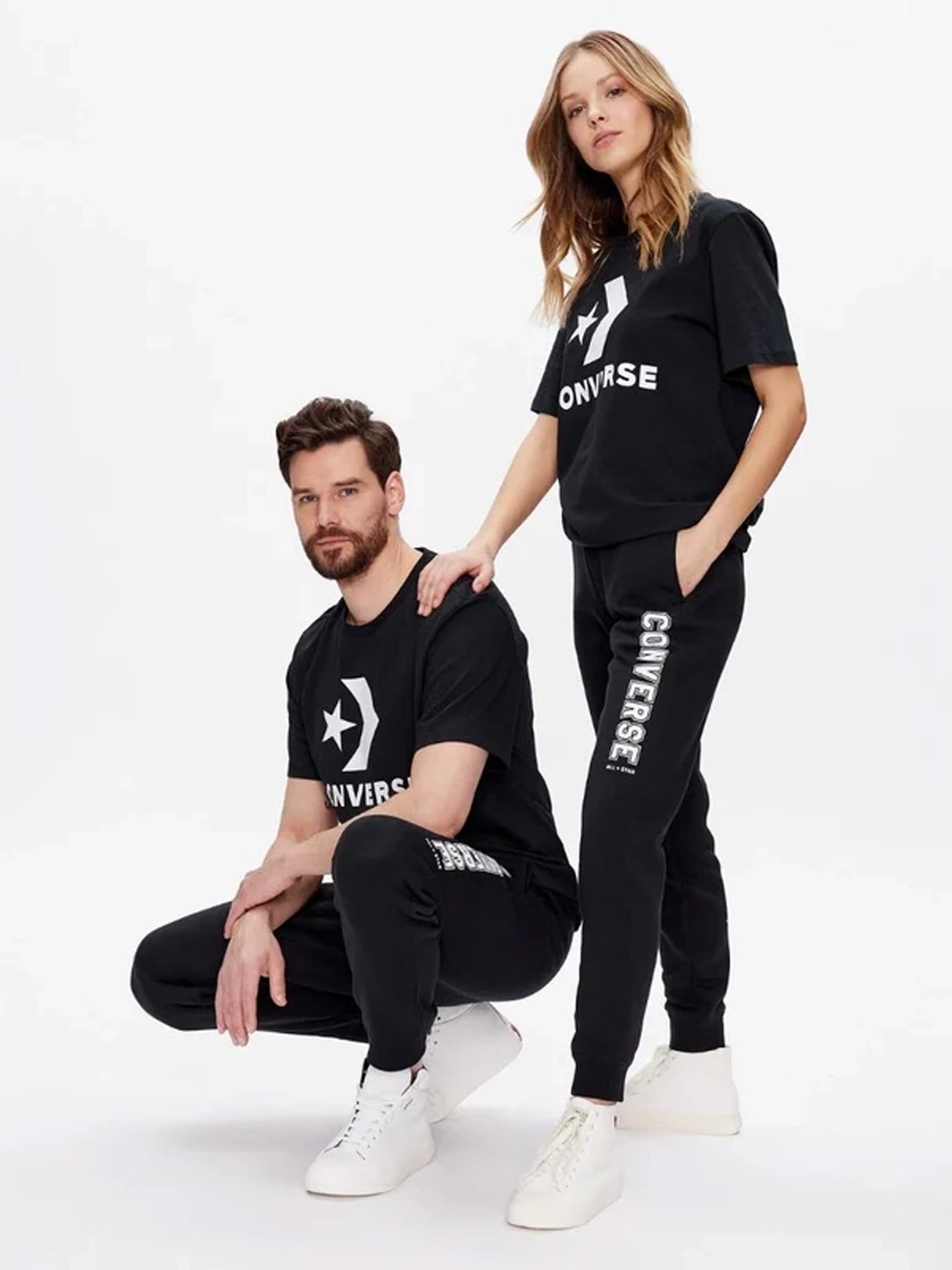 Converse Printed Fleece Pants - Black