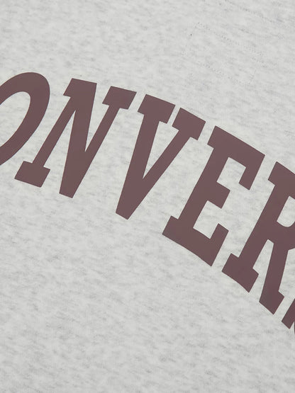 Converse Cropped Retro Chuck Full Zip Hoodie - Grey