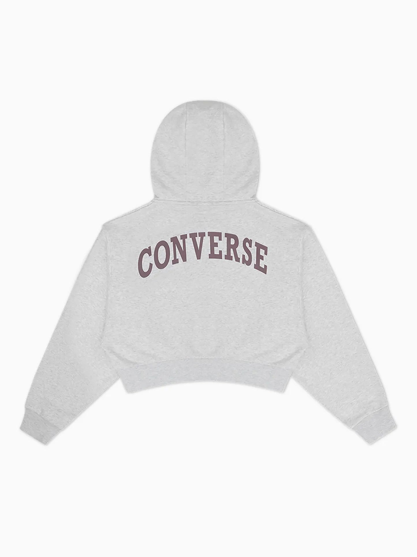 Converse Cropped Retro Chuck Full Zip Hoodie - Grey