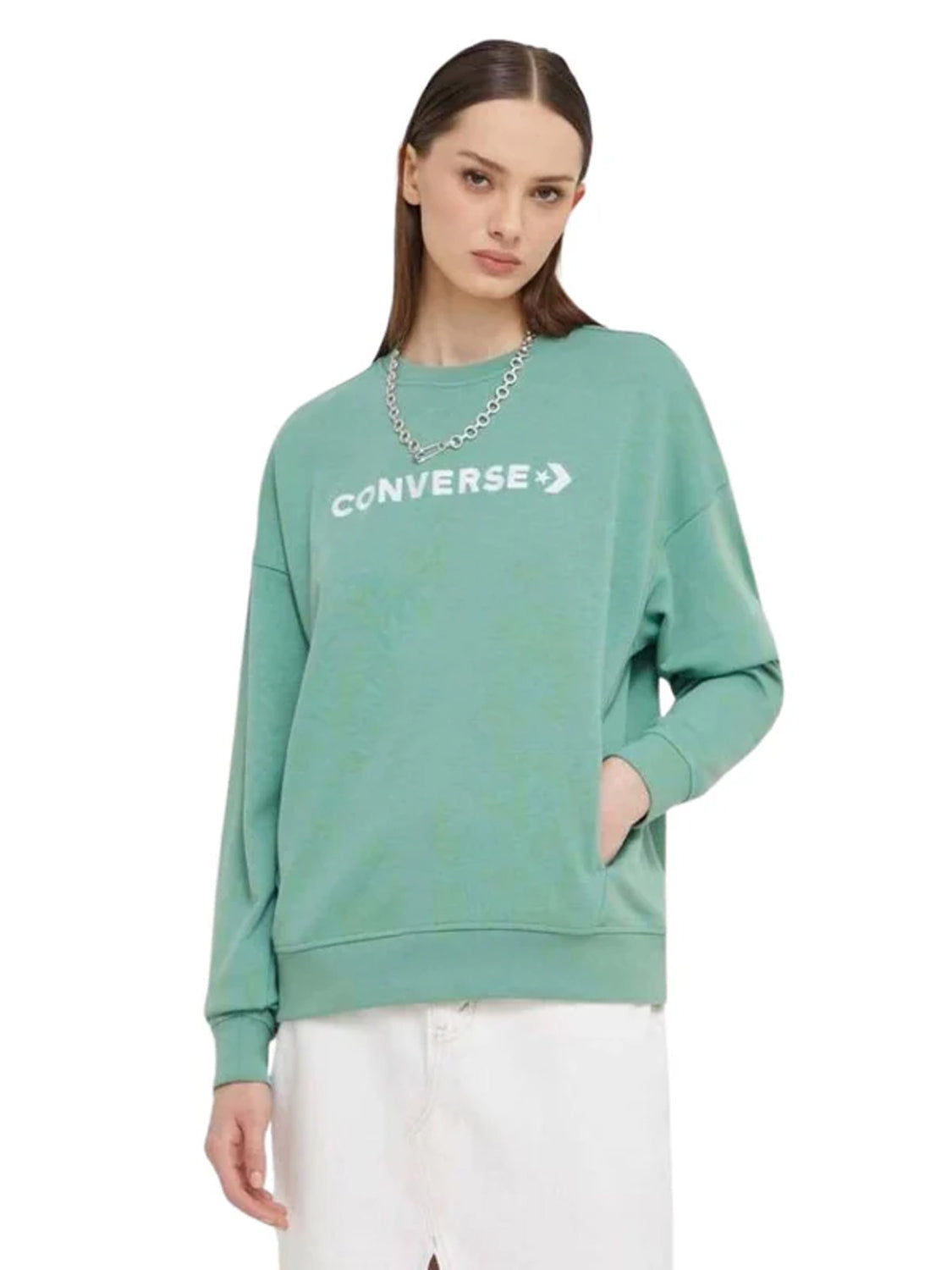 Converse Wordmark Big Logo Crew - Green