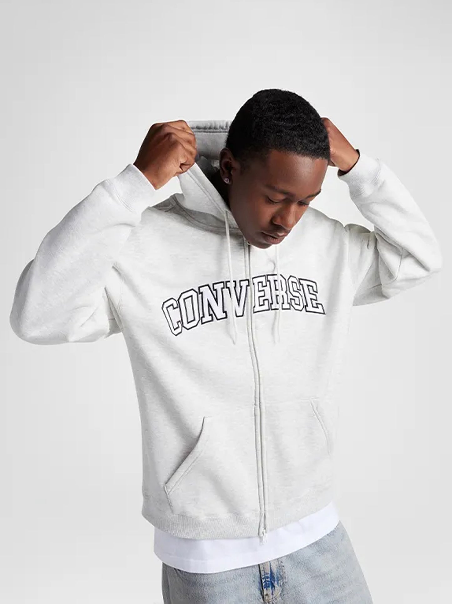 Converse Retro Chuck Full Zip Hoodie - Grey
