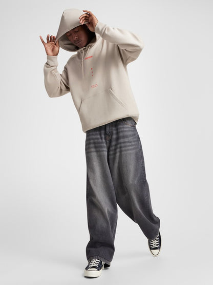 Converse Premium Loose-Fit Hoodie - Beige