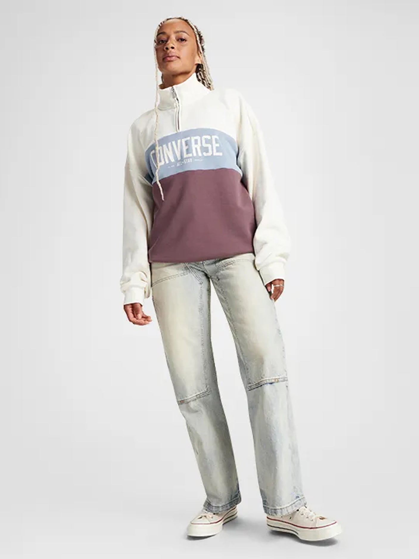 Converse Block Graphic Sweatshirt - Burgundy