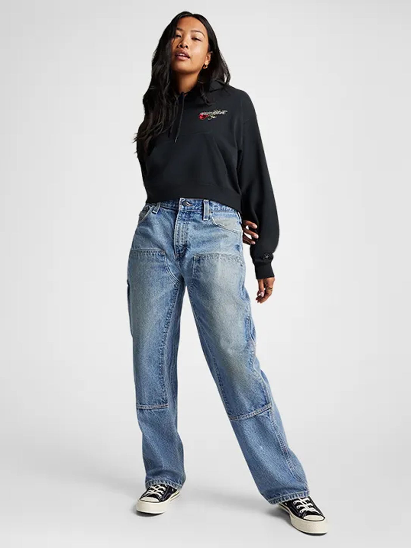 Converse TLMN V-Day Essentials Fleece Hoodie - Black