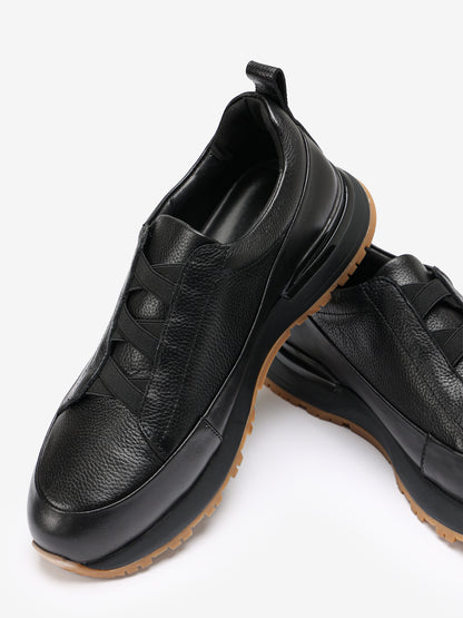 Leather Slip-On Sneakers