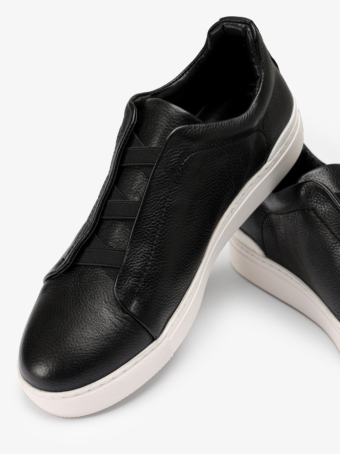 Leather Slip-On Sneakers