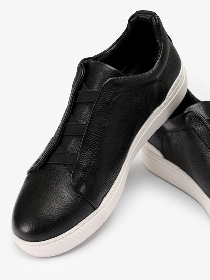 Leather Slip-On Sneakers