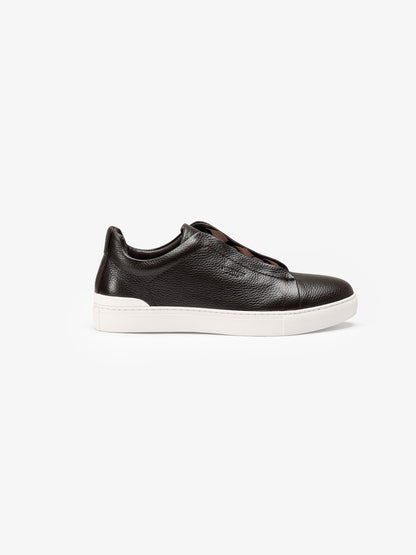 Leather Slip-On Sneakers