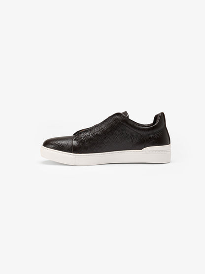 Leather Slip-On Sneakers