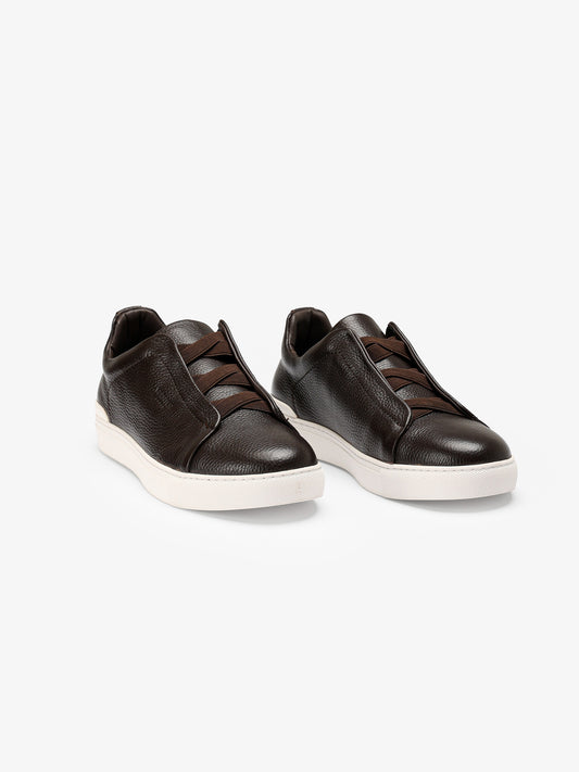 Leather Slip-On Sneakers