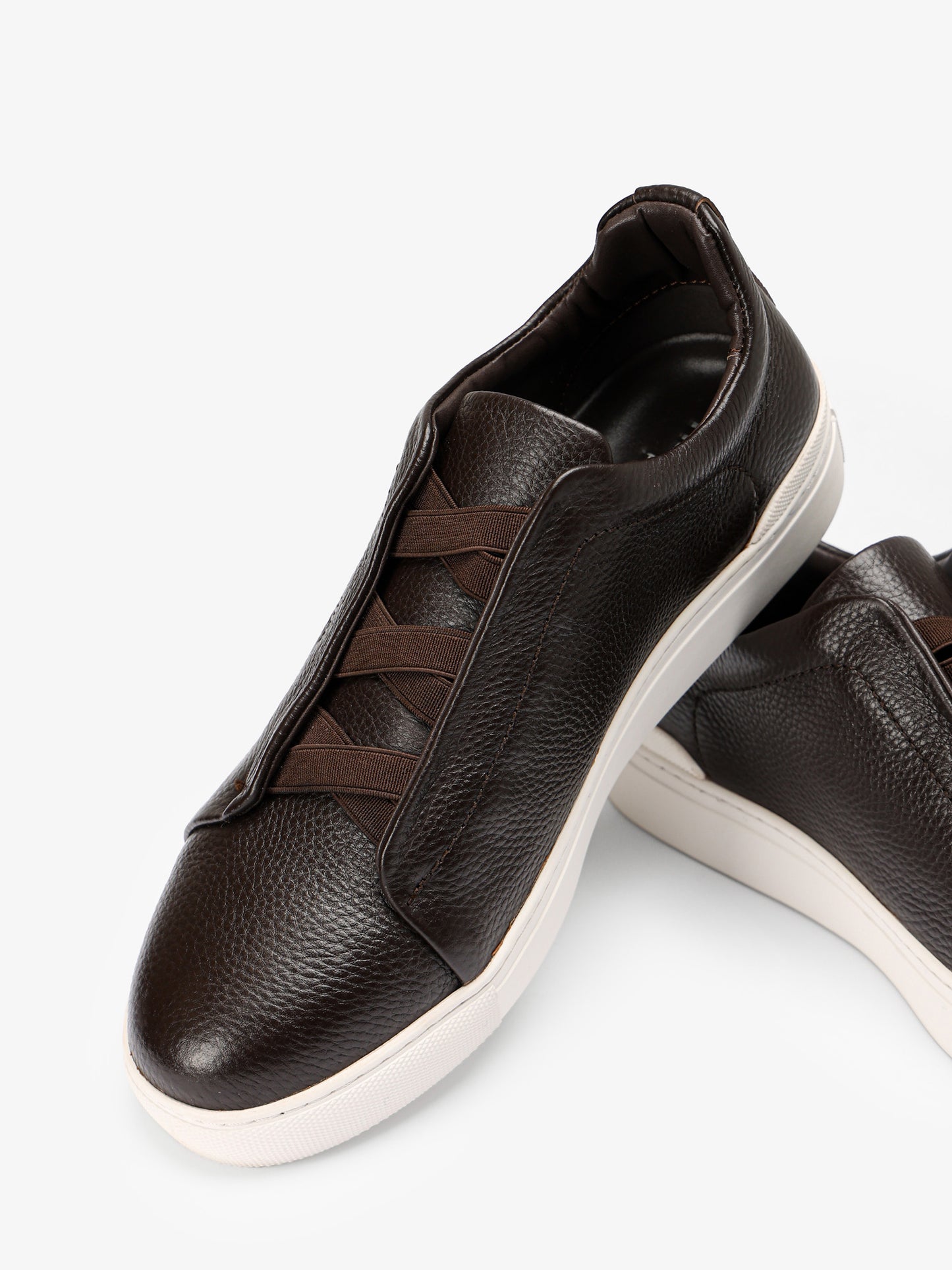 Leather Slip-On Sneakers