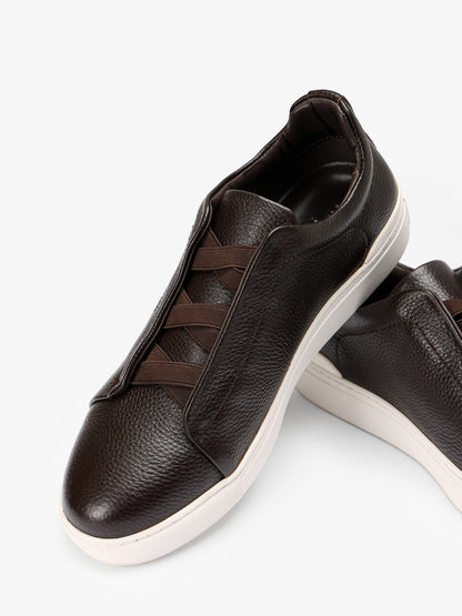 Leather Slip-On Sneakers