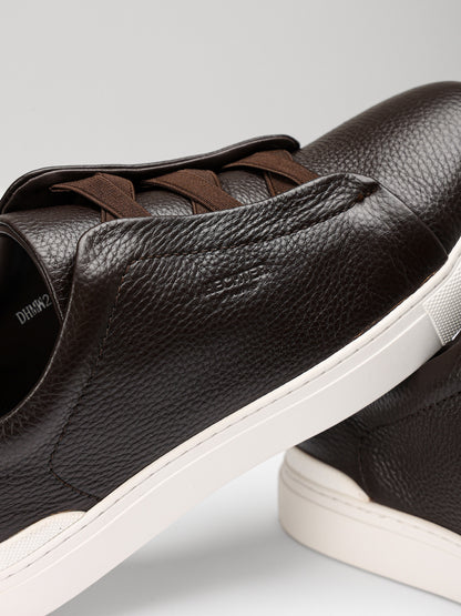 Leather Slip-On Sneakers