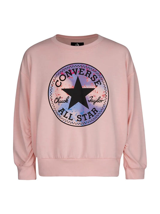 Converse Ruched Chuck Patch Crewneck - Pink