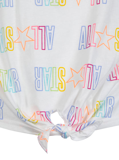 Converse All Star Printed Tie Front Top