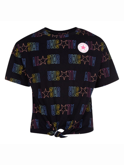 Converse All Star Printed Tie Front Top