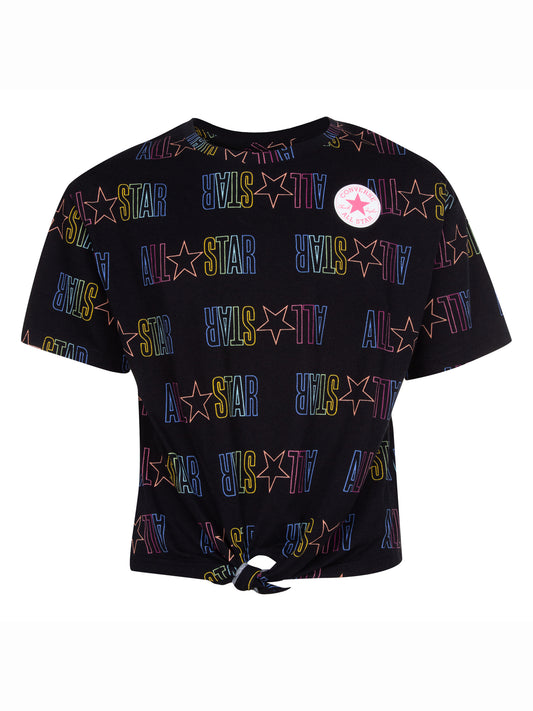 Converse All Star Printed Tie Front Top