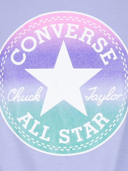 Converse Tie Front Glitter Chuck Patch T-Shirt