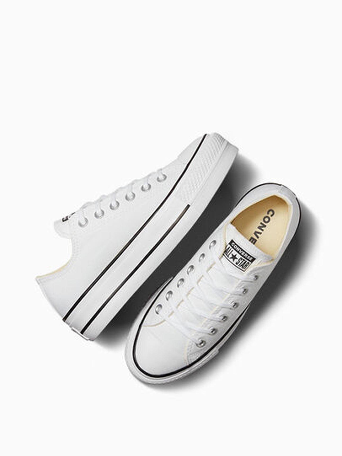 Converse W Basic Canvas Platform White Sneakers