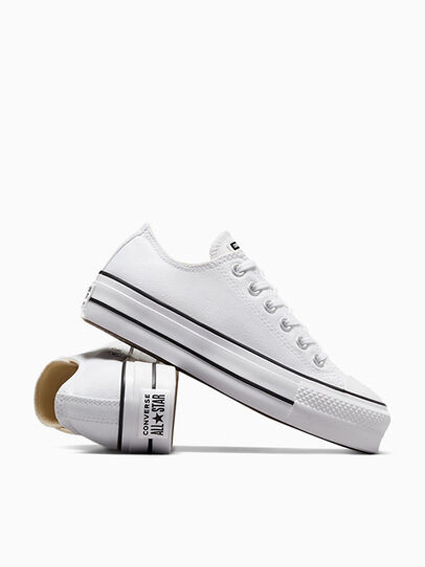 Converse W Basic Canvas Platform White Sneakers