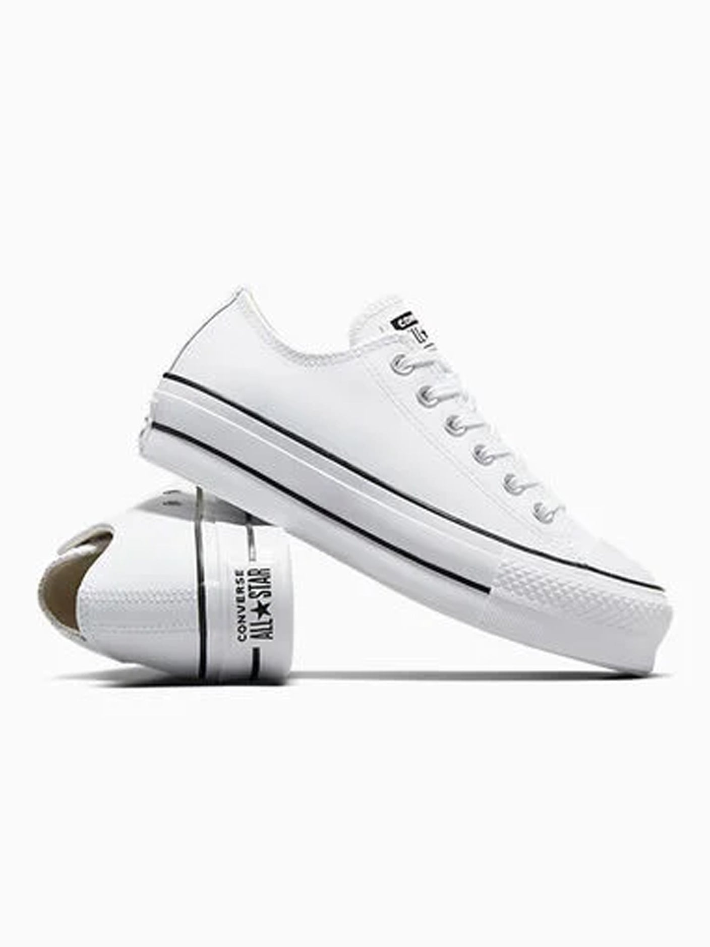 Converse W Basic Leather Platform White