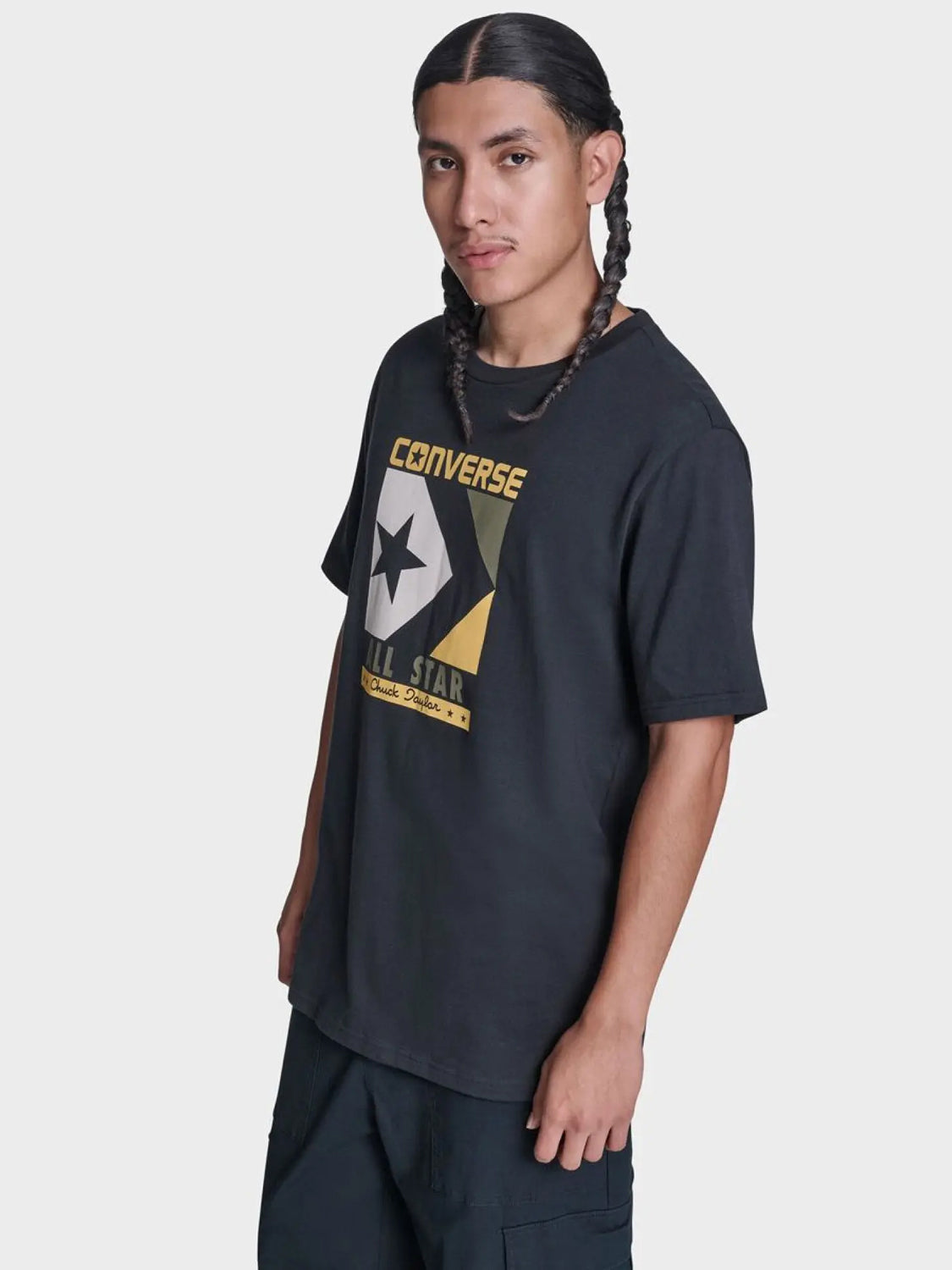 Front Printed Tee - Black