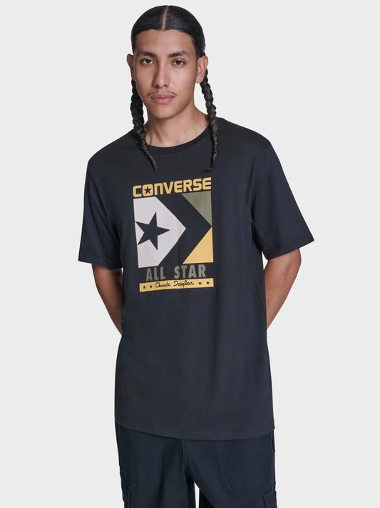 Front Printed Tee - Black