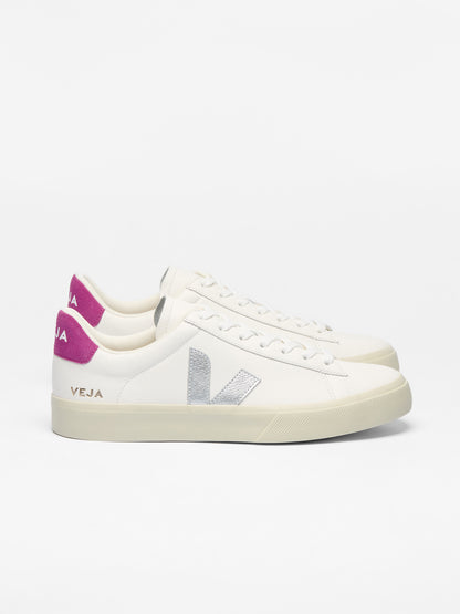 Campo Leather White Silver Ultraviolet