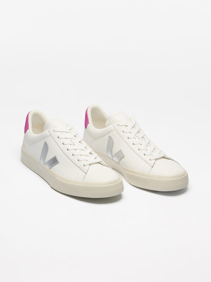 Campo Leather White Silver Ultraviolet