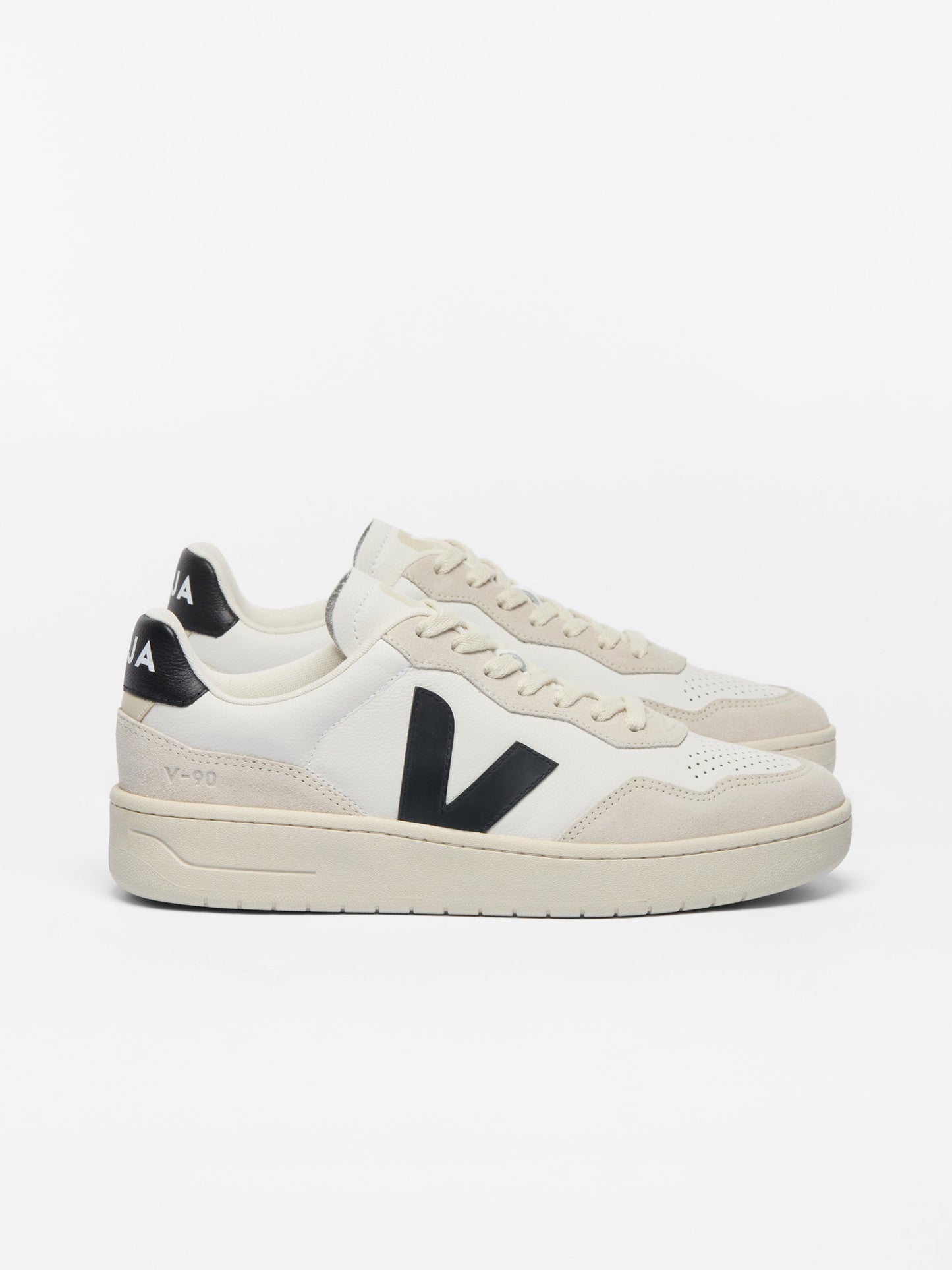 V-90 Leather White Black