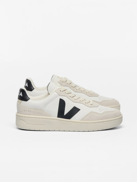 V-90 Leather White Black