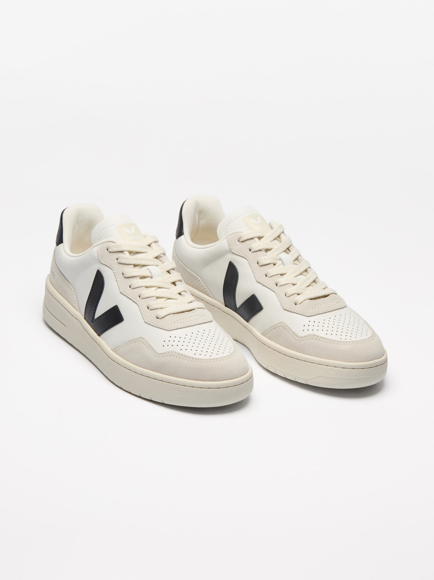 V-90 Leather White Black