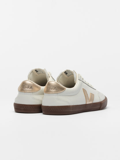 Volley Leather White Platine Bark
