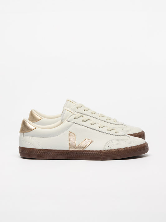 Volley Leather White Platine Bark