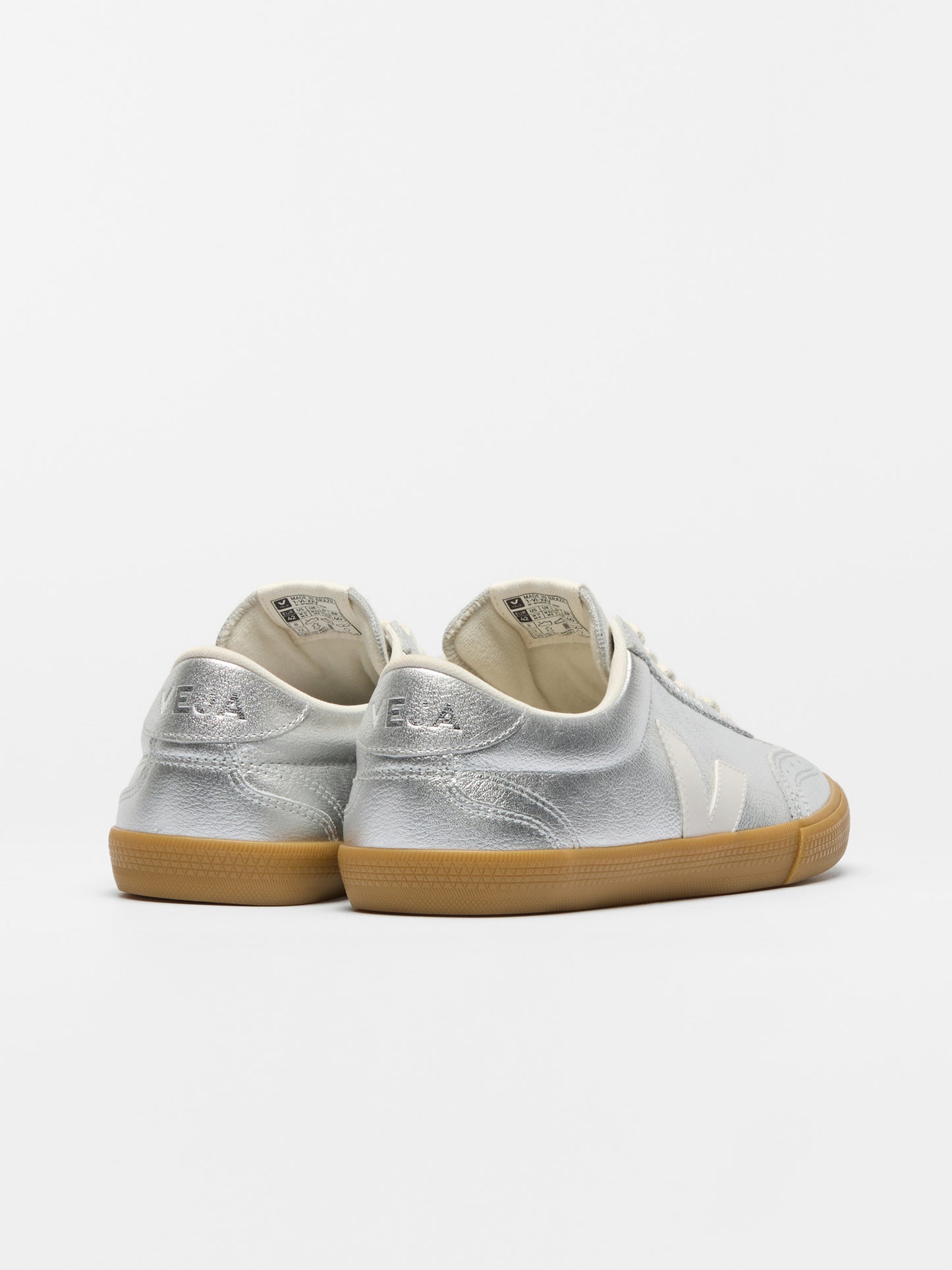 Volley Leather Silver White Natural